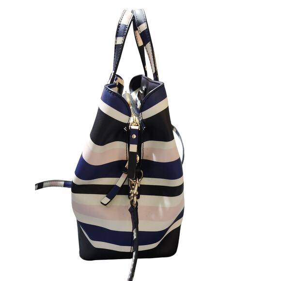 Kate Spade Evangelie Laurel Way Cruise Stripe Double Strap Shoulder Handbag - Picture 10 of 15